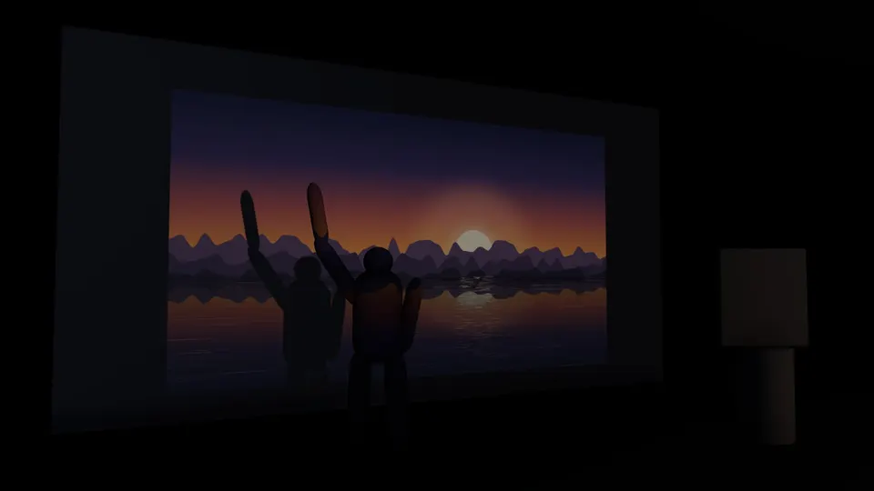 Real Projector: People in the beam