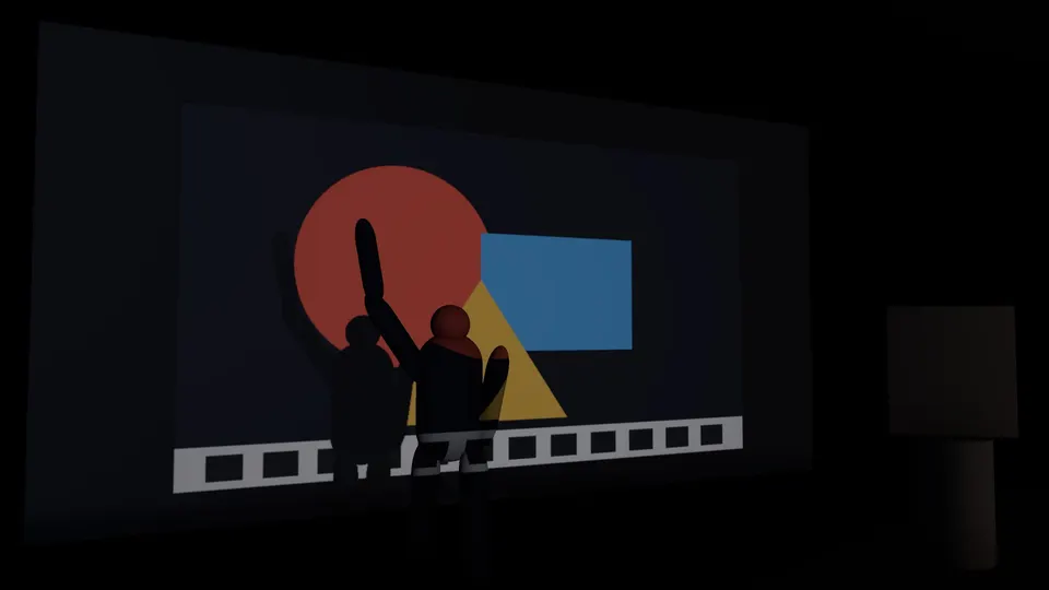 Real Projector: Shadows on a poster