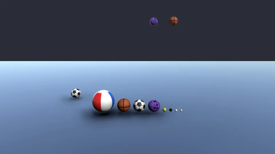 Sports Balls: Demo scene